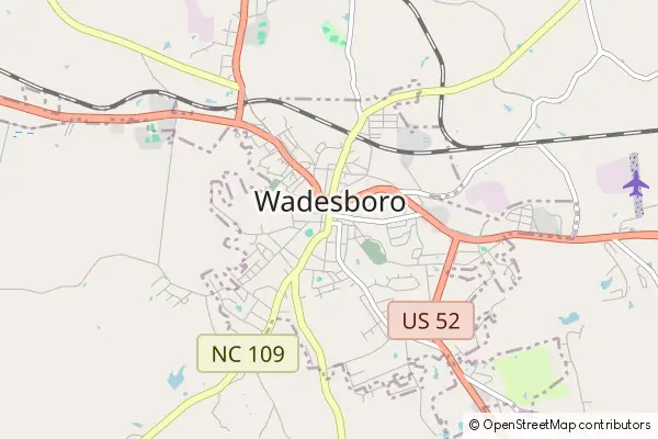 Mapa Wadesboro