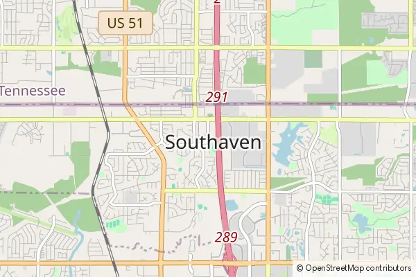 Mapa Southaven