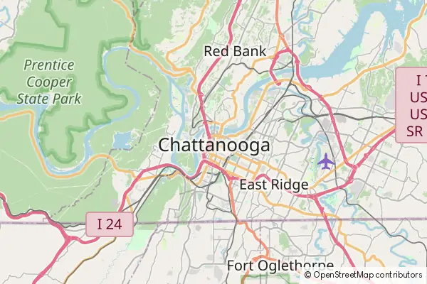 Mapa Chattanooga