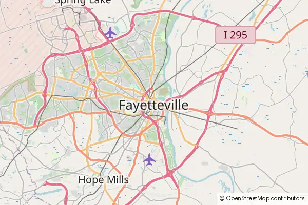 Mapa Fayetteville