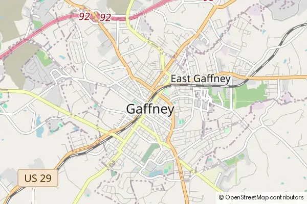 Mapa Gaffney