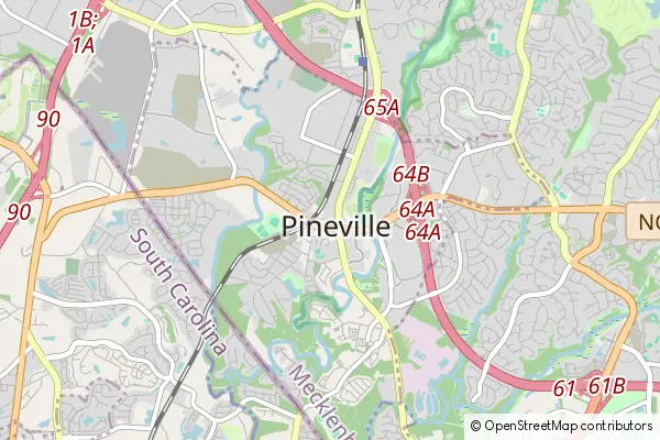 Mapa Pineville