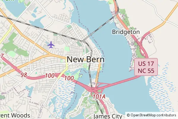 Mapa New Bern