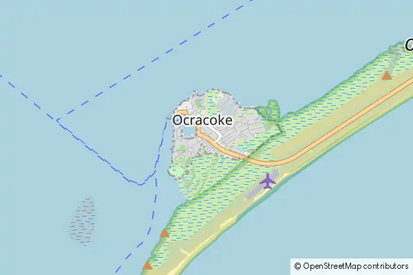 Mapa Ocracoke Island