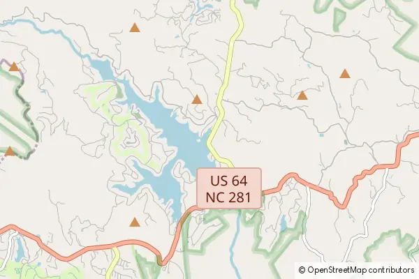 Mapa Lake Toxaway