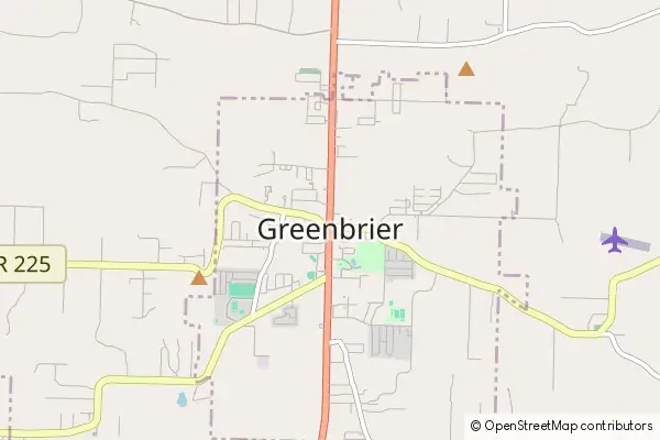 Mapa Greenbrier