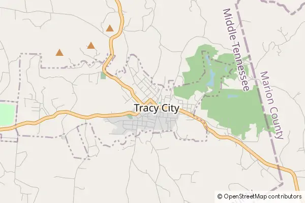 Mapa Tracy City