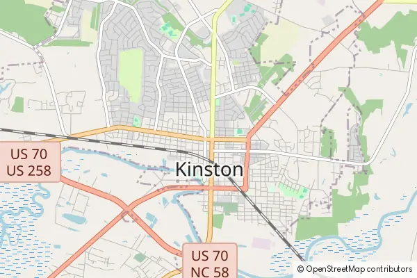 Mapa Kinston