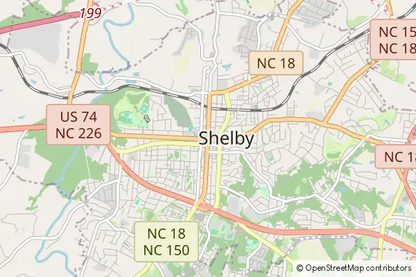 Mapa Shelby