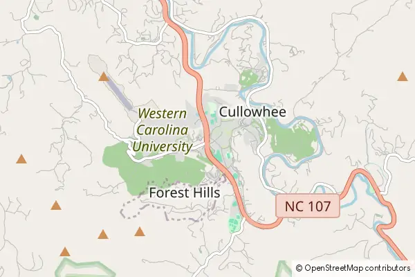 Mapa Cullowhee