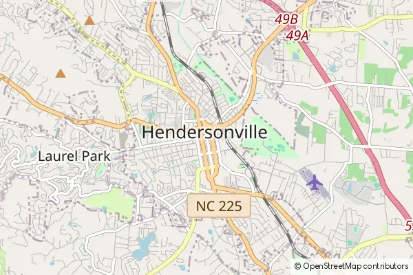 Mapa Hendersonville