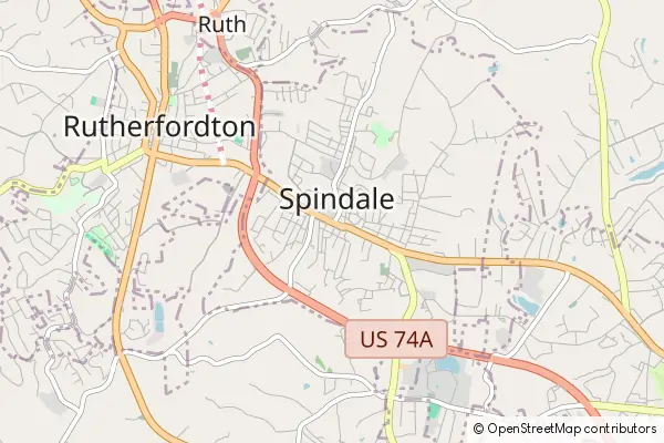 Mapa Spindale