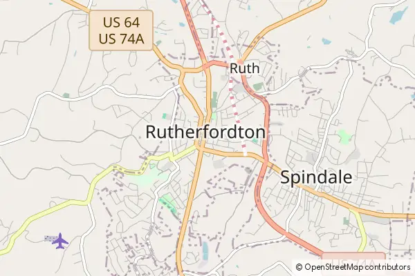 Mapa Rutherfordton