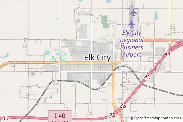 Mapa Elk City