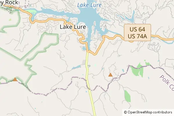 Mapa Lake Lure