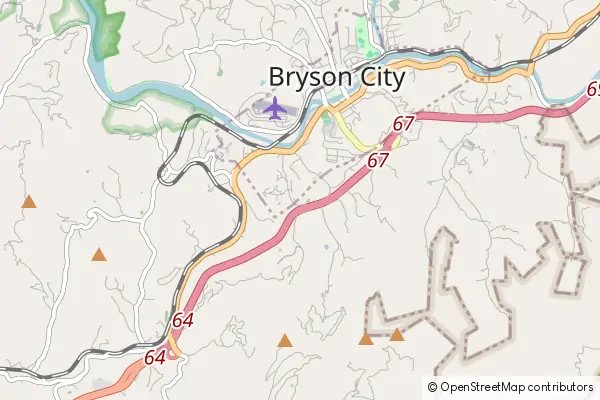 Mapa Bryson City