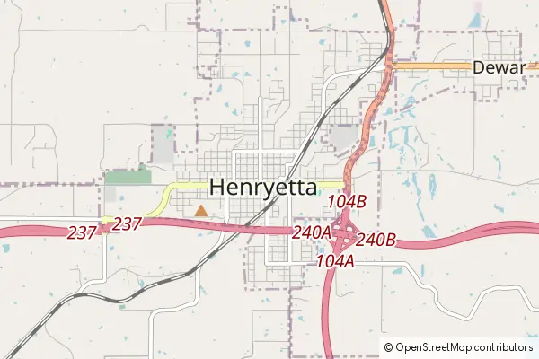 Mapa Henryetta