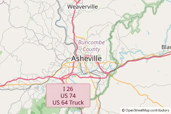 Mapa Asheville