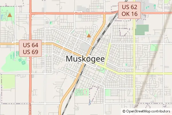 Mapa Muskogee