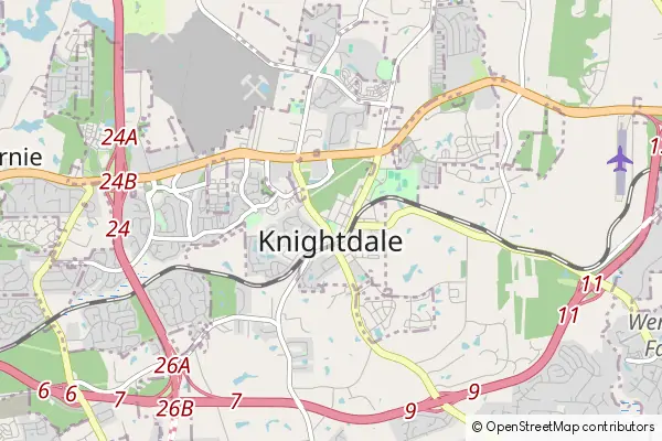 Mapa Knightdale