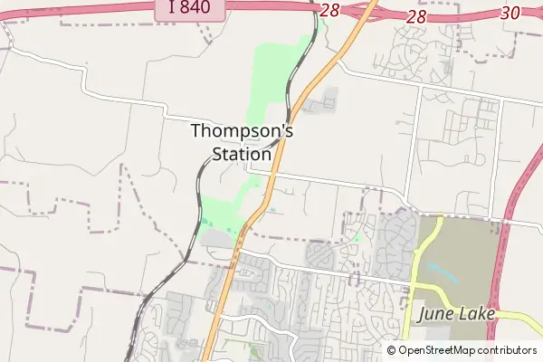 Mapa Thompson s Station