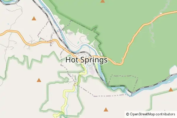 Mapa Hot Springs