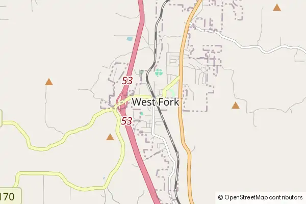 Mapa West Fork