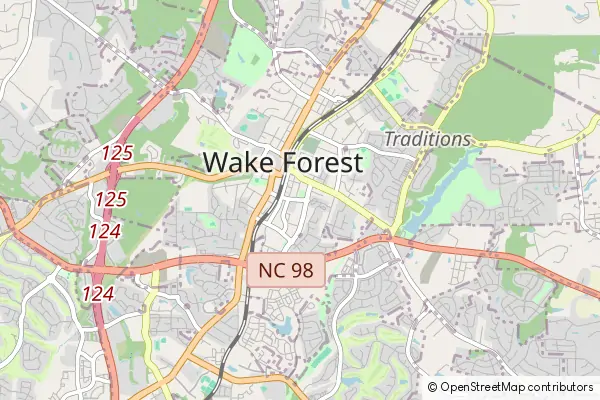 Mapa Wake Forest