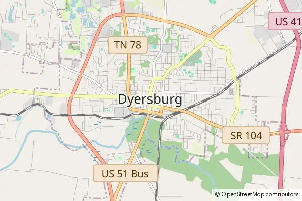 Mapa Dyersburg