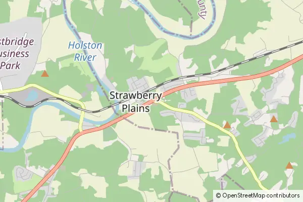 Mapa Strawberry Plains