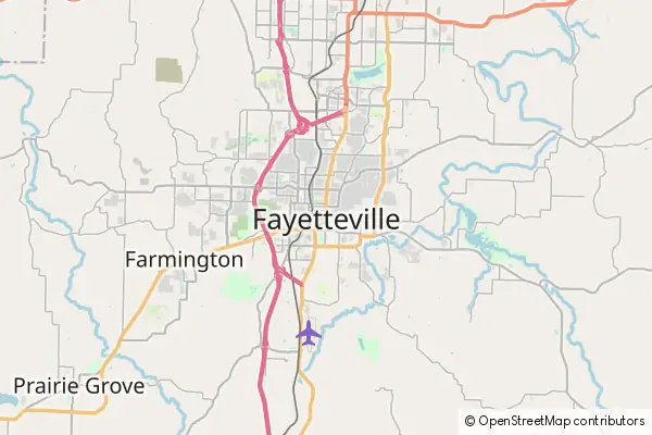 Mapa Fayetteville