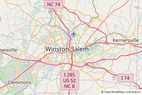 Mapa Winston-Salem