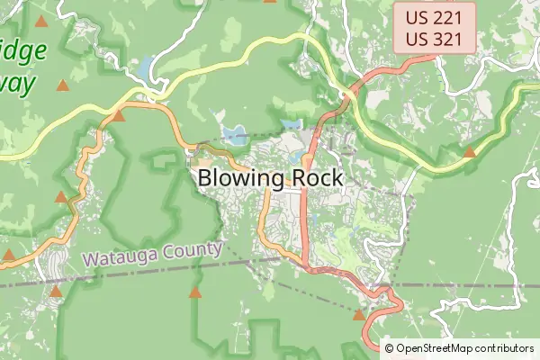 Mapa Blowing Rock