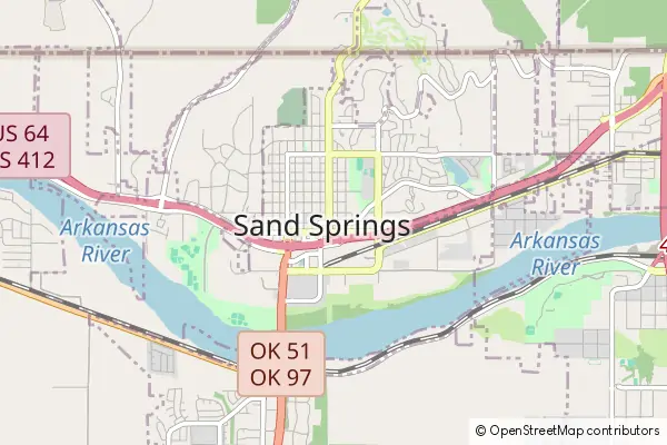 Mapa Sand Springs