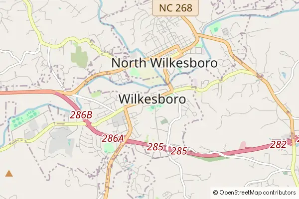 Mapa Wilkesboro