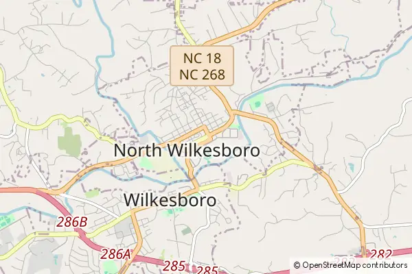 Mapa North Wilkesboro