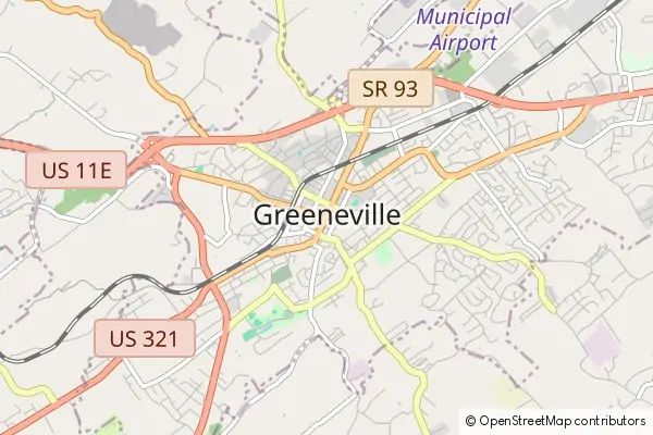 Mapa Greeneville