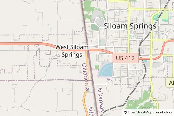 Mapa West Siloam Springs