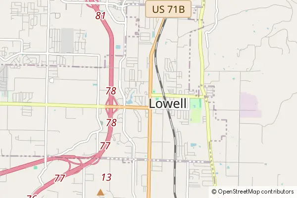 Mapa Lowell