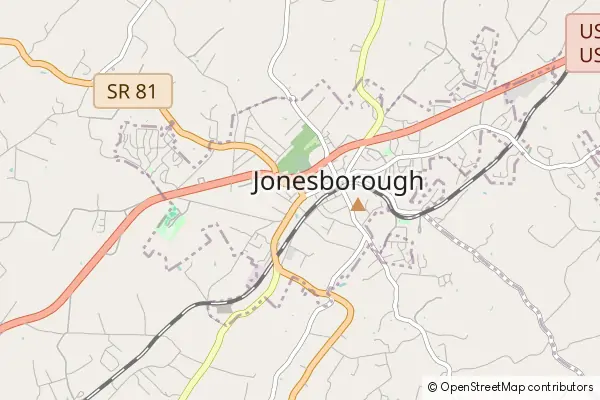 Mapa Jonesborough