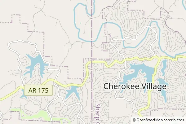 Mapa Cherokee Village