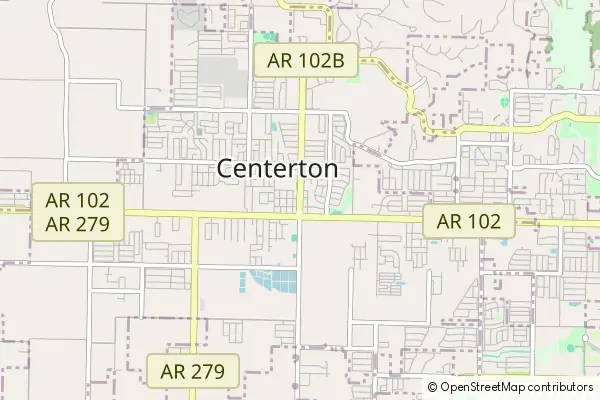 Mapa Centerton