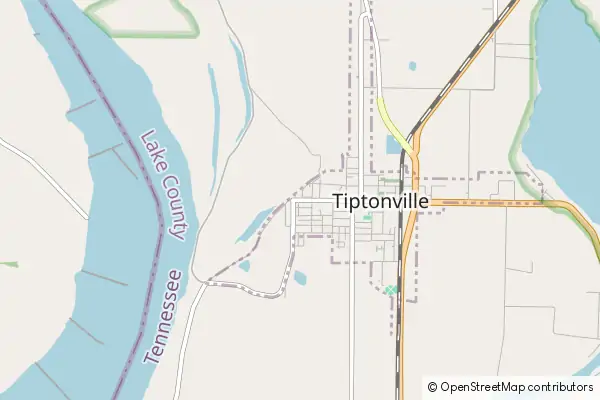 Mapa Tiptonville