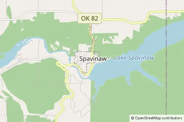 Mapa Spavinaw