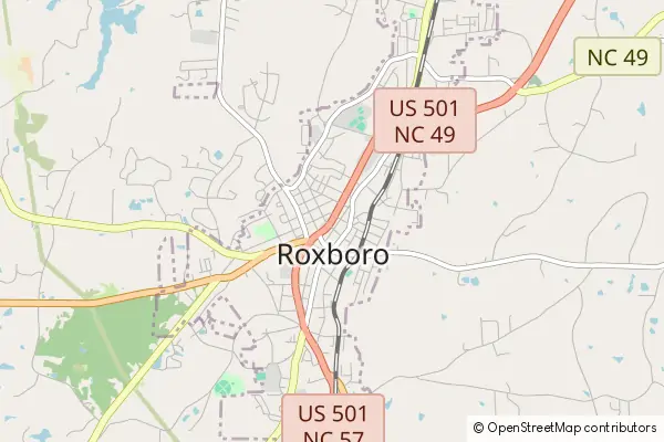 Mapa Roxboro