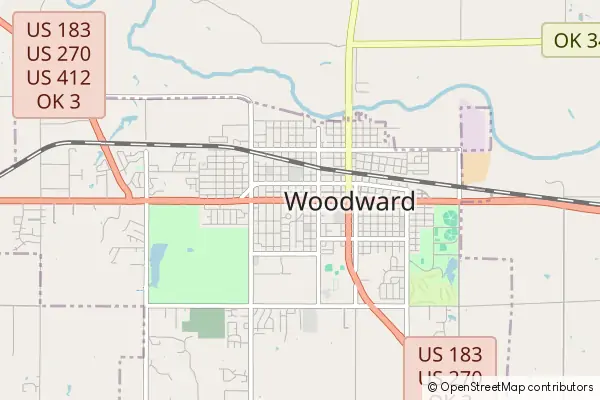 Mapa Woodward