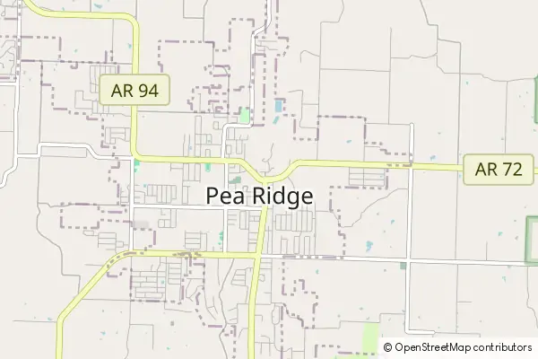 Mapa Pea Ridge