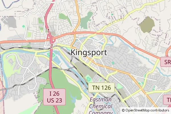 Mapa Kingsport