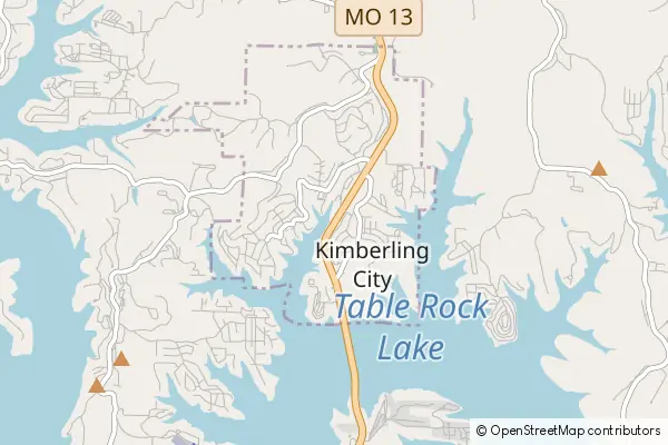 Mapa Kimberling City