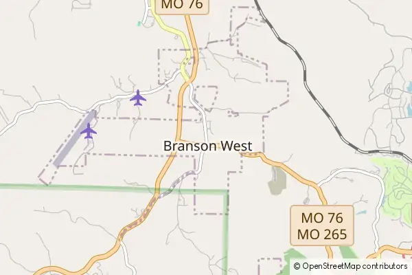 Mapa Branson West